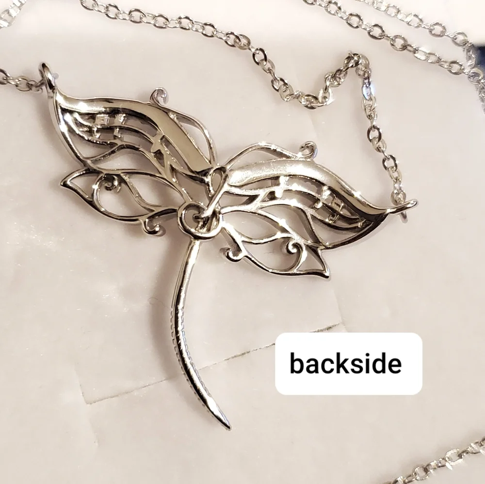 NEW Sterling Diamond Dragonfly Music(Treble Cleff)Note Necklace - Picture 7 of 10